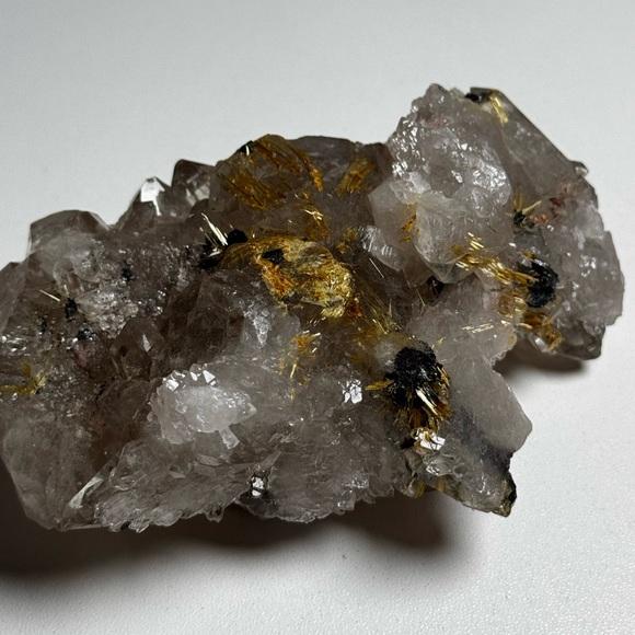 Stunning Smokey Quartz Hematite Gold Rutile Raw Mineral   🇧🇷 Collectors Piece - Picture 8 of 12